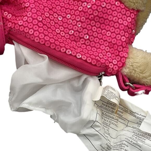 Poochie Pink Sequence Plush Purse Stuffed Animal Plush - Picture 6 of 6